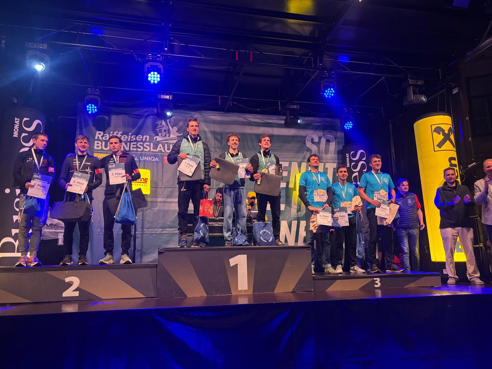 Teamspirit beim Businesslauf Graz