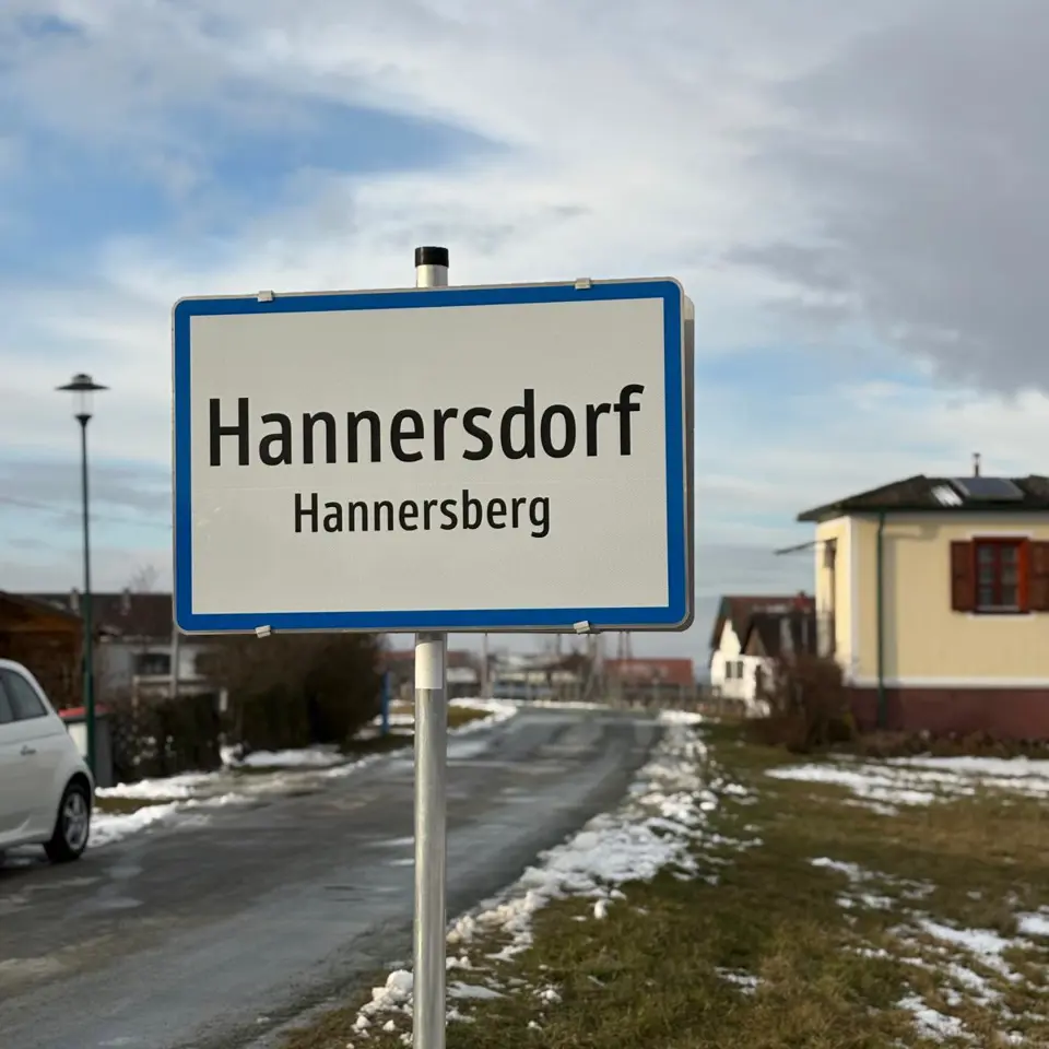 Ortseinfahrt am Hannersberg
